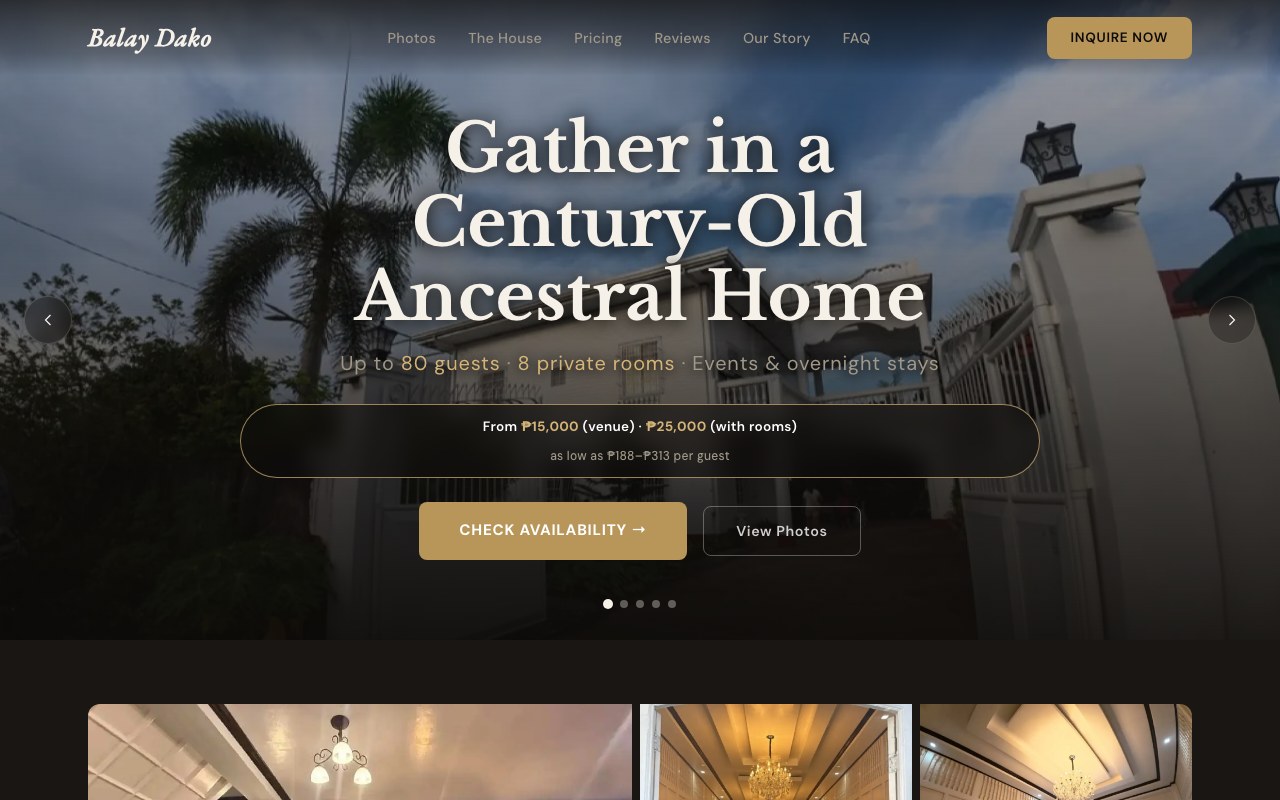 Balay Dako website preview