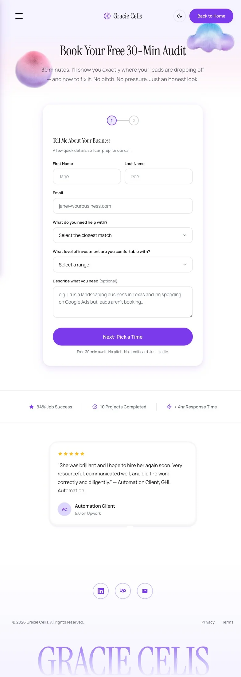 Book an Audit