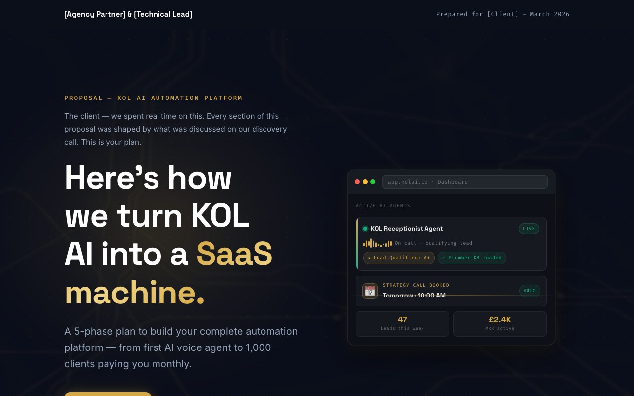KOL AI website preview