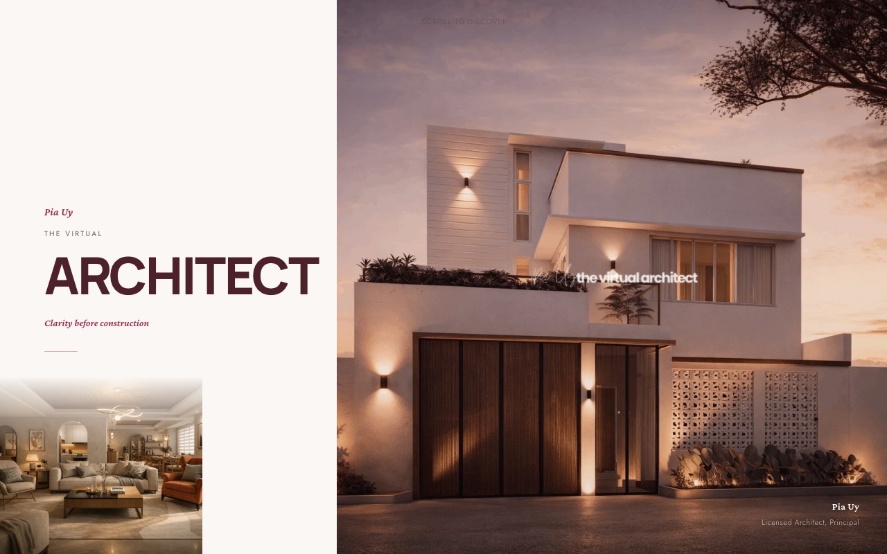 The Virtual Architect website preview
